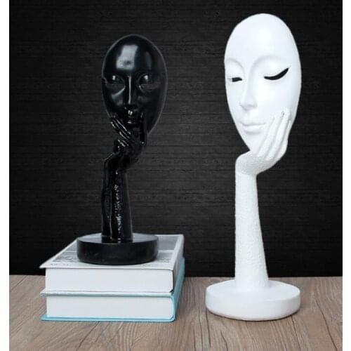 Design European Abstract Character Portrait Retro Office Hall Figurine Imitate Antique Decor Miniatures Home Ornaments