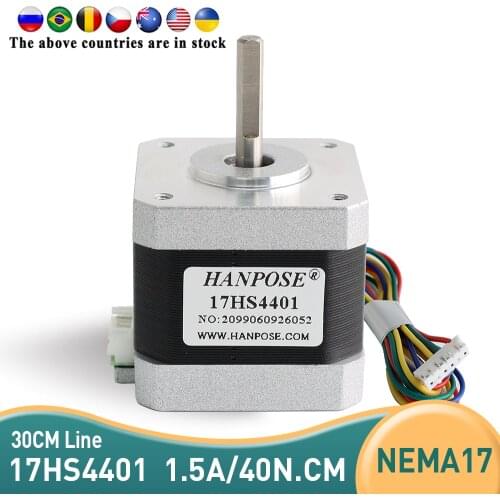 10 pcs 17HS4401 4-lead Nema17 Stepper Motor 42 motor 42BYGH 1.7A CE ROSH ISO CNC Laser Grind Foam Plasma Cut and 3D printer