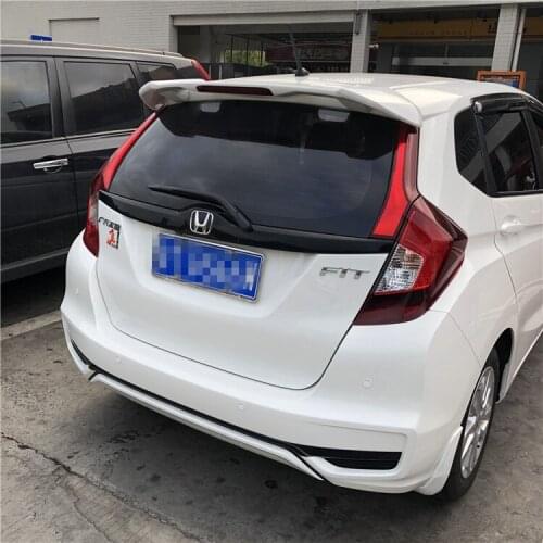 For Fit Spoiler 2018-2019 Honda Jazz RSDD Spoiler ABS plastic Material Car Rear Wing Color Rear Spoiler