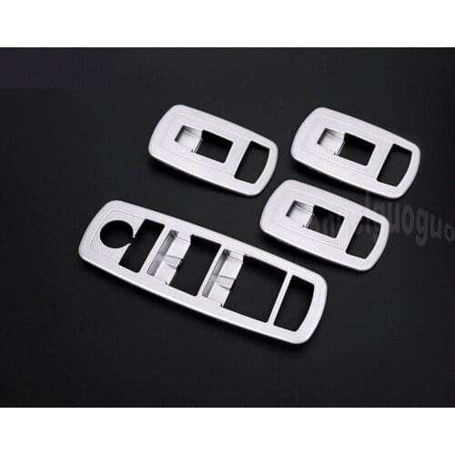Angelguoguo Car window glasses lifter button decoration Frame stickers For Maserati Levante/ Maserati Ghibli sedan/ Quattroporte