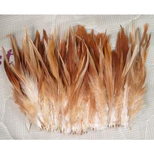 Wedding Accessories! 200Pcs/Lot Nature Ecru Color Badger Saddle Pretty Rooster Feathers 6-8inches 15-20cm