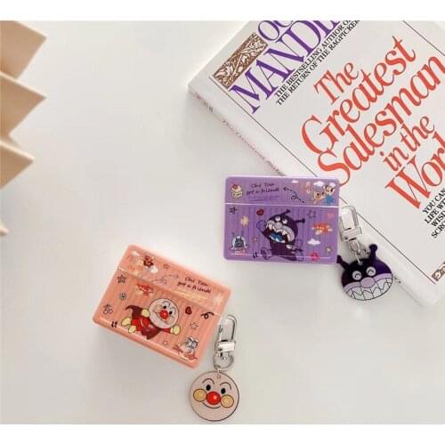 Japan Cute Cartoon Pendant Wireless Bluetooth Headset soft silicon cover For Airpods 1 2 pro 3 Earphone Protective with hook