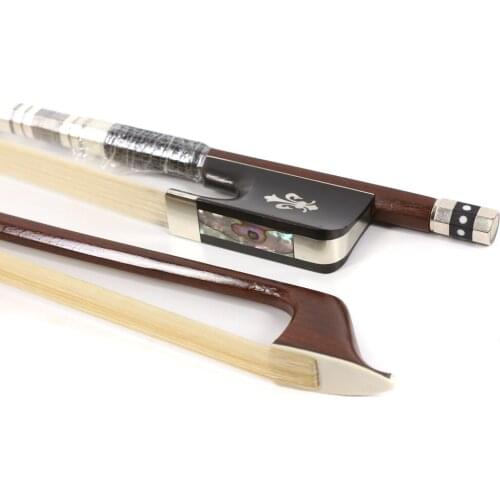 Yinfente Advanced Cello Bow 3/4 Brazilwood Bow Stick Ebony frog Greet Balance Natural HorseTail