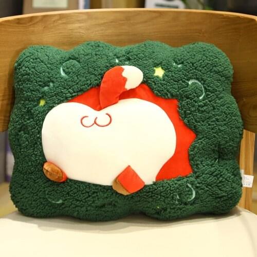 1pc 40*30cm Creative Grassland Plush Pillow Cartoon Lawn with Animals Cushion Simulation Grass Plush Toys Stuffed Decor Dolls