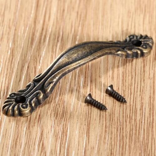 1Pc Antique Bronze Vintage Door Pull Handle Drawer Cabinet Cupboard Closet Wardrobe Knob Jewelry Box Furniture Knobs and Handles