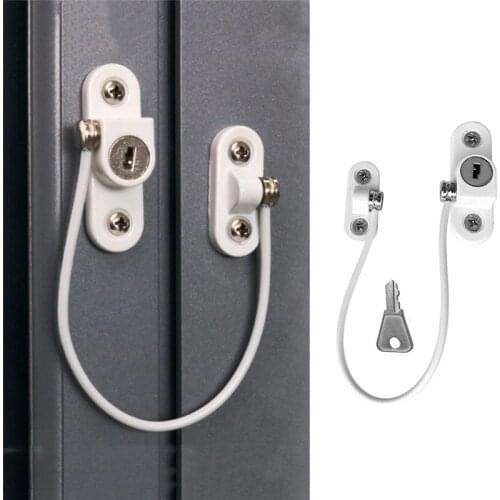 1Pc Baby Door Window Security Lock Window Restrictor Safety Device Key Lock Child Safe Limit Child Safety Doors Locks
