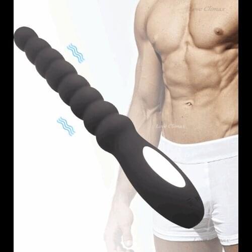 10-speed Anal Bead Vibrator for Unisex Dual-motor Prostate Massager for Male Sex Toy USB Charging Anal Plug Stimulator for Adult