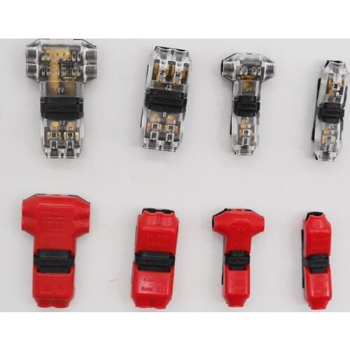 100PCS 1pin/2pin Scotch Lock Quick Splice H/T type Wire Connectors for 4-18AWG cabe Set Terminals Crimp Electrical Car Audio 2