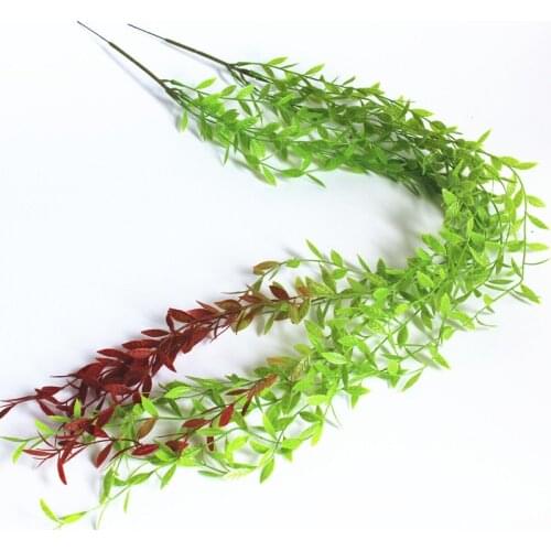 100CM Simulation Willow Leaves Green Plant Hanging Vine Artificial Wall Ceiling Decoration Home Garden Plastic Willow Rattan