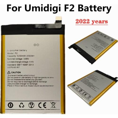 2021 Years 5150mAh UMI Battery For UMI Umidigi F2 F 2 Mobile Phone Replacement Bateria Batteries