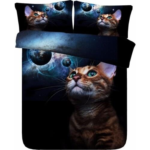 Free shipping 3d animal tiger cat squirrel lion dog wolf duvet cover&pillow cases twin/full/queen/king/super king size bedding
