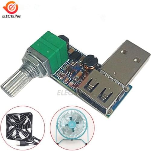 PC USB Fan Speed controller DC 5-12V motor Stepless governor adjustable fan Air volume control switch regulator