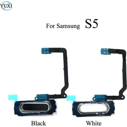 YuXi Fingerprint Sensor For Samsung Galaxy S5 I9600 G900i G900F G900A G900H G900T Home Return Key Menu Button Flex Cable Ribbon