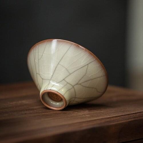 To generation Geyao Master Cup bamboo hat single cup ceramic tea cup personal special kungfu tea set high end tea cup