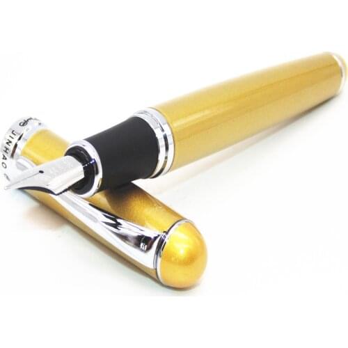 Jinhao X750 Golden yellow Business office Medium Nib Fountain Pen New