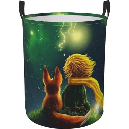 Little Prince Stand Laundry Basket Toy Storage Box Super Large Bag Cotton Washing Dirty Clothes Big Basket