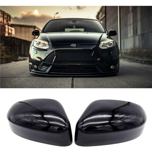 1 Pair Left & Right Rearview Mirror Cover Cap Side Mirror Shell Accessories for Ford Focus 2012 2013 2014 2015 2016 Car-Styling