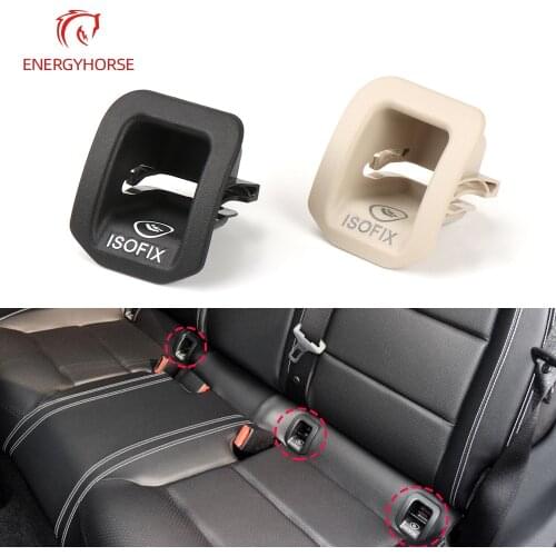 Car Rear Seat Hook ISOFIX Cover Child Restraint for Mercedes W156 W117 W176 Benz Cla GLA A Class Rear Seat Hook Bla Black Buckle