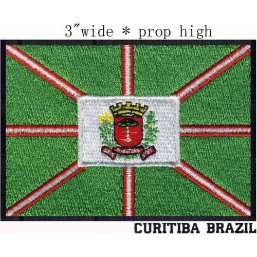 Curitiba, Brazil 3"wide embroidery patch for full embroidery/grassland/football field