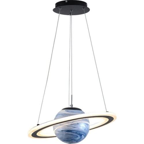 Nordic Space Happy Planet Childrens Room Chandelier Modern Minimalist Boy And Girl Room Creative Chandelier Pendant Lamp