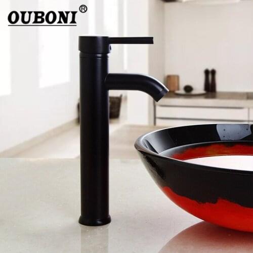 Oil Rubbled Bronze Bathroom Faucet Couner Top Single Handle Wash Basin Sink Vessel Torneira Tap Mixer Faucet