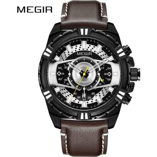 MEGIR Mens Watches Top Brand Luxury Causal Quartz Watch Waterproof Chronograph New Sport Clock Relogio Masculino Erkek Kol Saati