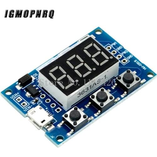 Micro USB DC 2CH Adjustable PWM Signal Generator Duty Cycle Pulse Frequency Module Digital LED Display Tube DC 5V 12V 24V DIY