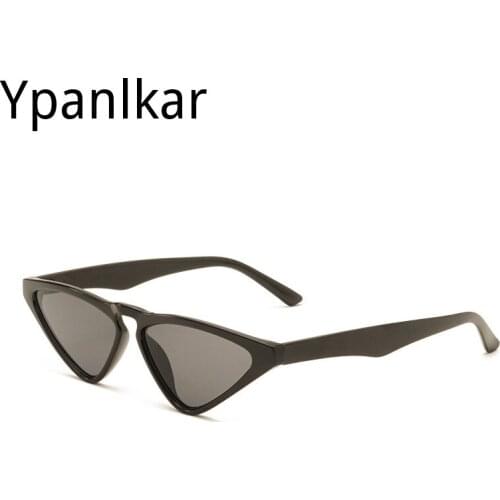 2021 New Vintage Triangle Sunglasses Unique Cat Eye Glasses Women Fashion Trendy Small Sun Glasses Female Ladies Hip Hop Shades