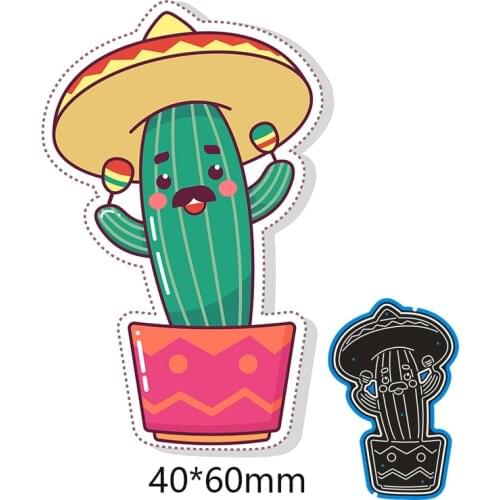 New Metal Cutting Dies Mr. Cactus For Card DIY Scrapbooking stencil Paper Craft Album template Dies 4*6cm