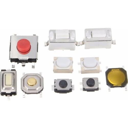 New high-quality tactile button switch 250Pcs 10 types of remote control button micro switch TV, audio equipment, VCR switch