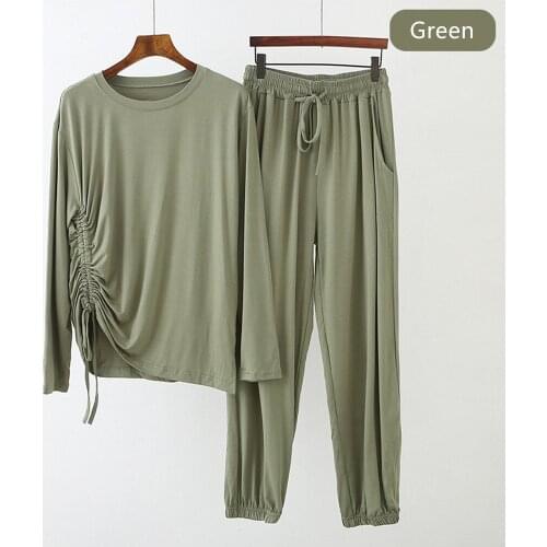 Fdfklak Girls Pijama Set Long Sleeve 2PCS Set Women Sleeping Clothes Pijama Feminino Spring Autumn Modal New Home Suit