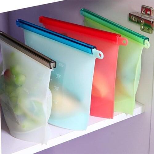 Portable silicone food preservation bag refrigerator food vegetable and fruit preservation storage bag