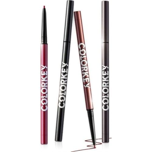 Colorkey Silky Eyeliner Gel Pencil 6colors Fine Bling Long-lasting Natural Waterproof Creative Colors for Makeup Comestic TSLM1