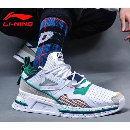 Li-Ning Women 001 SHAKE Classic Walking Shoes Mono Yarn Breathable Dad Shoes Retro LiNing Sport Shoes Sneakers AGLP012 SJFM19