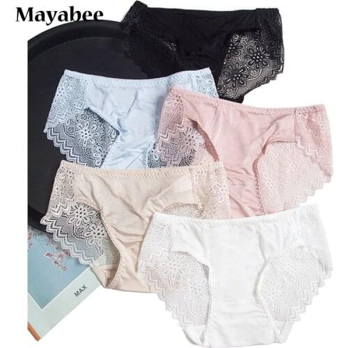 2021 Spring And Summer New Ladies Basic Solid Color Comfortable Low-Rise Silk Briefs Women