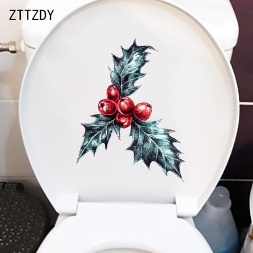 ZTTZDY 18.7×24.5CM Vintage Hand Drawn Plants Home Wall Stickers Mural Personality Bathroom Toilet Decor T6-0268