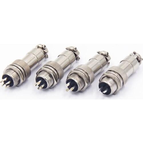 1 set GX12 2p 3p 4p 5p 6p 7p Male + Female 12mm M12 Circular Aviation Socket Plug Wire Panel Connector