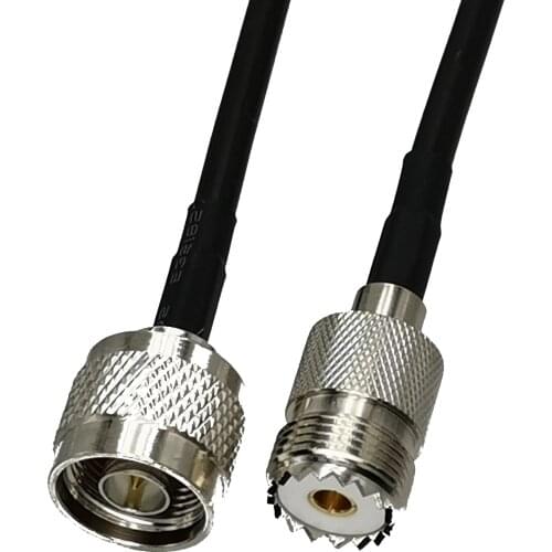 1pcs RG58 N Male Plug to UHF SO239 Female Jack RF Coaxial Connector Pigtail Jumper Cable New 6inch~5M