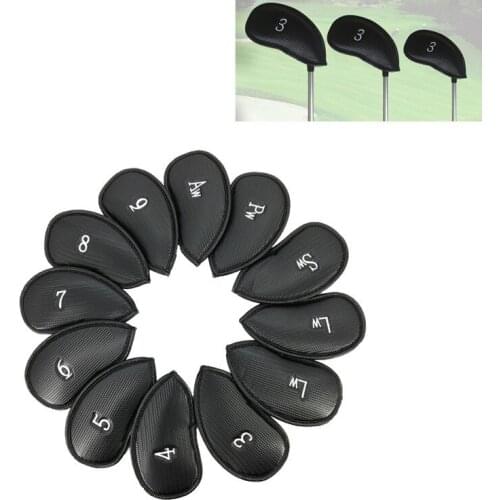 12Pcs Waterproof Golf Stick Cover Set Outdoor Brassie Club Training Headcover Protector