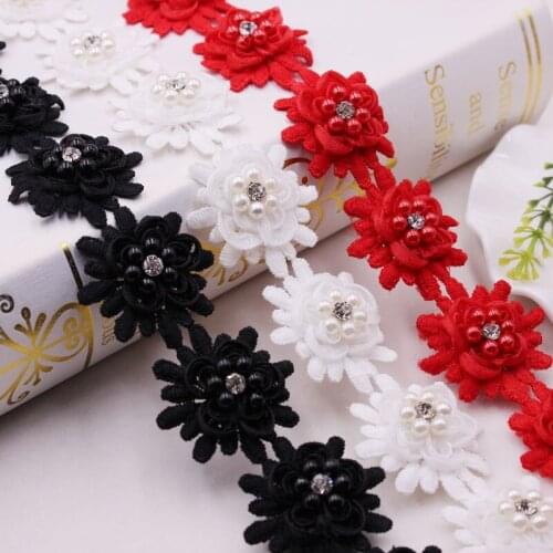 5 yards New water soluble embroidery beaded lace DIY clothing accessories handicraft flower accessories african swiss voile lace