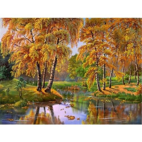 5D DIY Diamond Embroidery Diamond Painting Full resin diamond Russia Landscape Bead Work Decorative Modern Crafts