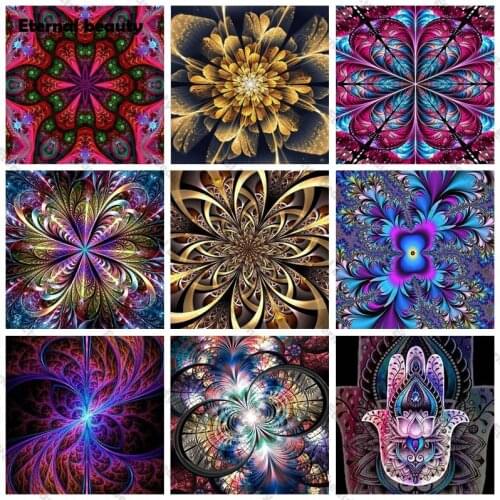 Diamond Painting Abstract Art Diamond Embroidery Diamond Painting Colorful Flowers Cross Stitch for Living Room Home Wall Decor