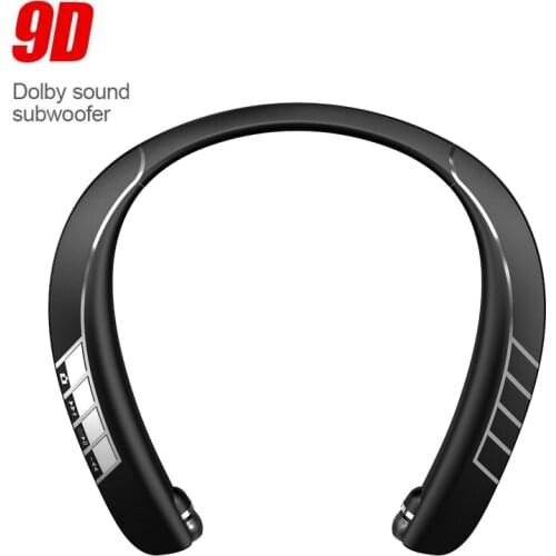 Bluetooth-Compatible Earphones Wireless Earbuds Neckband Sport Earphone 9D Stereo Surround Can Take Pictures Remotely