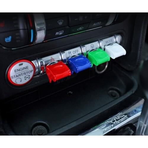 Car Central Control Panel Button Decoration Cover Car Interior Modification for 2015-2020 Ford Mustang Accessories