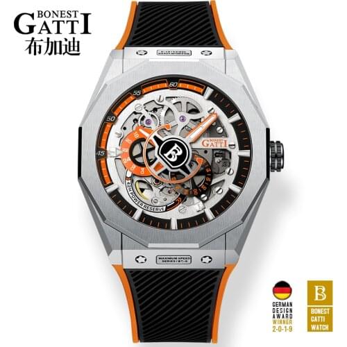 GATTI Men Watches Top Brand Luxury Automatic Mechanical Wristwatch Business Waterproof Sports Watch