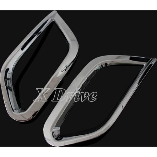 For 2013 2014 2015 Vauxhall Opel Mokka ABS Chrome Front Foglight Cover Fog Light Lamp Cover Styling Moulding Trim Car Accessory