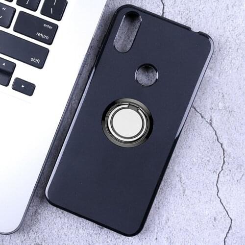 For Doogee Y8 Back Ring Holder Bracket Phone Case Cover Phone TPU Soft Silicone Cases for Doogee Y8 6.1"