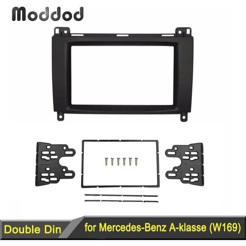 Double Din Stereo Panel for Benz A CLASS W169 B CLASS W245 Fascia Radio Dash Mounting Refit Install Trim Kit Face Frame Bezel