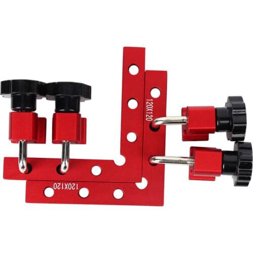 Right-Angle Ruler + Woodworking Clamp Carpentry Tool Aluminum Alloy Anodized Surface Positioning Clamps