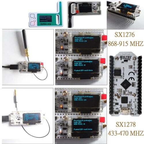 SX1276 SX1278 ESP32 LoRa 868MHz/915MHz/433MHz 0.96 Inch Blue OLED Display Bluetooth WIFI Kit 32 Development Board